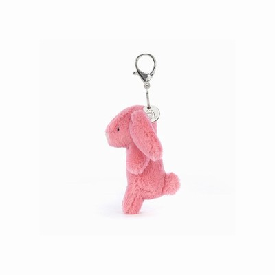 Jellycat Bashful Bunny Pink Bag Charm New Zealand | LEFVB1482